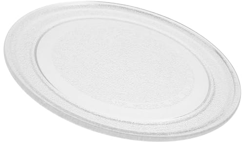 QUMIIRITY Mikrowellen Drehteller 24,5cm aus Hitzebeständigem Glas Ersatz Backblech für Mikrowelle Mikrowellen Glasplatte Rutschfeste Kochplatte für Mikrowellenherde