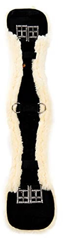 Kentucky - Dressurschutz - schwarz/Natur - Wolle/Pelz - Größe 65