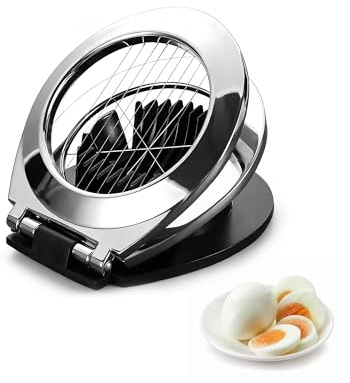 3 in 1 Egg Slicer, Egg Cutter Egg dicer for Boiled Eggs -Stainless Steel Wire with 3 Slicing Styles