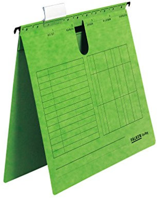 Original Falken 25er Pack Hängehefter UniReg. Made in Germany. Kaufmännische Heftung, aus Recycling-Karton für DIN A4 grün Blauer Engel ideal für die lose Blatt-Ablage im Büro und der Behörde