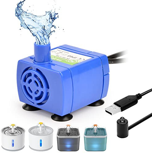 NICREW Pompe de Fontaine à Chat Chien, Pompe à Eau Submersible pour Animaux de Compagnie