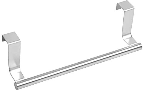 Porta Asciugamani Sopra La Porta, Porta Asciugamani Cucina-Porta Asciugamani da Appendere Alle Anta -Barra Canovaccio per Porta – Appendi Strofinacci Senza Forare(23cm)