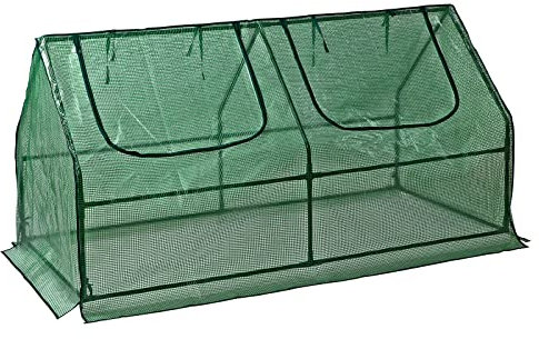 Gewächshaus Frühbeet Treibhaus Pflanzhaus Foliengewächshaus 180x90x90 cm grün