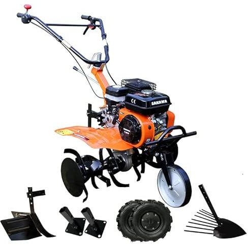 SAKAWA Motoazada 1G72 + Ruedas 400x8 + Arrancapatatas + Asurcador + Mangones