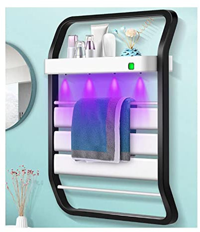WRJAHCG Scaldasalviette Elettrico, 600x400mm Scaldasalviette per Il Bagno, Scaldasalviette Radiatore, Radiatore Scaldasalviette, per Bagno, Cablato