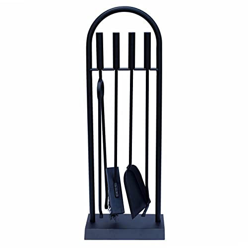 Comtempo Arc 4PC Black Powder Coated Steel Companion Set - 66.5cm / 26 Height.