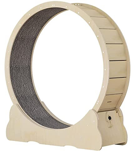 Yinghesheng Katzenlaufrad, Katzenlaufband für Hauskatzen, Katzenspinnrad, Katzenspielzeug, interaktives Katzenspielzeug, Katzen-Abnehmgerät für Katzen Aller Größen (geräuschlos),Beige