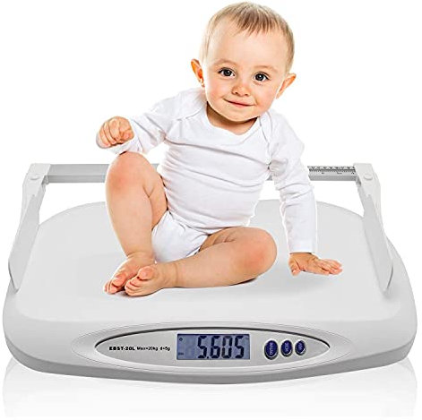 Balance de Cuisine Échelle Numérique De Bébé Électronique Échelle De Pesée For Bébé Échelle De Poids Du Nourrisson Avec 35-7 0cm Règle De Hauteur Pliable Maximale La Capacité De Pesage 2 2 0kg / 44lb