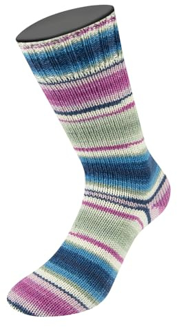 LANA GROSSA Landlust strumpull| garn av merinoull i olika färger | garn av 80 % ny ull (merino) och 20 % polyamid | 100 g ull för stickning och virkning | 420 m garn FB118