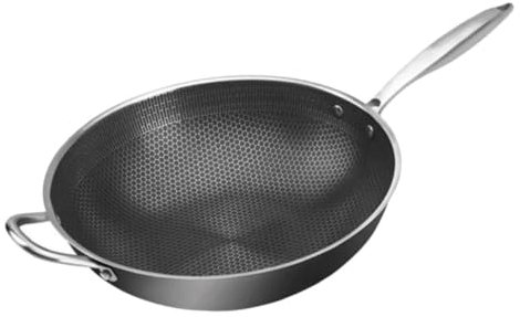 Didiseaon Sartén De Cocina Wok Para Gas Antiadherente Asas Resistente y Duradero