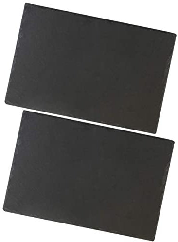 Alipis 2piezas Platos Multifunción Unidades Tabla De Pizarra Para Quesos y Charcutería Plato De Piedra Para Servir Suministro De Sushi