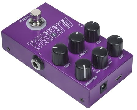 Delay-Pedal mit 9 Effekten, E-Gitarre, Digitales Effektpedal, DC 9 V, Typ C, Netzteil, Gitarreninstrumenten-Zubehör