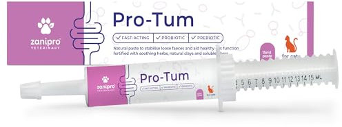 Zanipro Probiotika & Präbiotika Katzenpaste, Behandlung bei Verstopfung, Magen Gastro-Intestinal-Problemen der Katze, Durchfall,3 Milliarden KBE Probiotika pro 30g – 15ml, Paste Mit Katzenminze