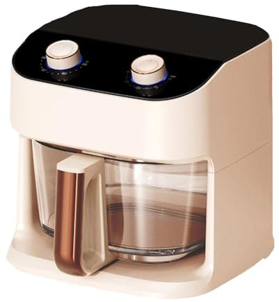 Compact Air Fryer, 4.5/5Qt. Small Multi-Function Double Knob Oven, Fry French Fries, Chicken, Meat, Fish, Non-Stick Pan, Gray and White Fryer Suitable for Home, Dormitory,5L