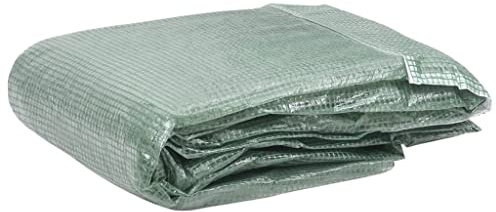 puraday Bâche de rechange pour serre de jardin 6 m² - 2 x 3 x 2 m - Vert - Protection contre le gel - Pour plantes - Film de serre - Résistant à l'hiver - Maison de légumes - Maison de tomates -