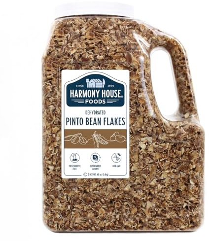Harmony House Foods Dehydrated Pinto Bean Flakes (48 oz, Gallon Jug)