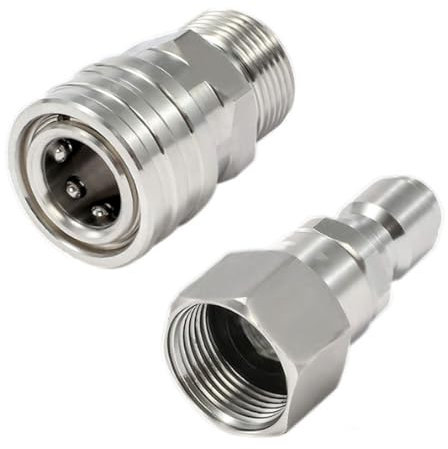 SANTUO M22 14mm to 3/8 Quick Connect,Pressure Washer Adapter Set with Swivel,Professional Grade Couplings with Secure Sealing for Pressure Washer,5000 PSI,