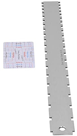 Gekerbtes Lineal für den Gitarrenhals und Saitenhöhenlehre für Genaue Saitenmessungen. Leistungszubehör