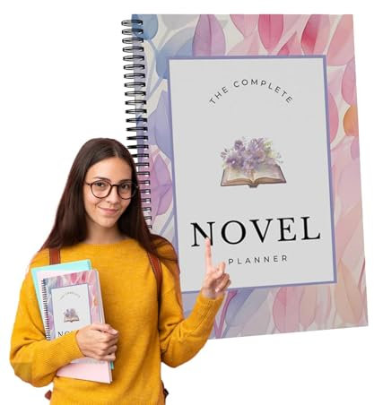 Novel Writing Planner Notizbuch – Tagesplaner, Schriftsteller, Schreibumrisse für Autoren – Digital Fiction Monatlicher Gewohnheiten-Tracker, undatierter Aufgabenmanagement-Organizer für Planung,