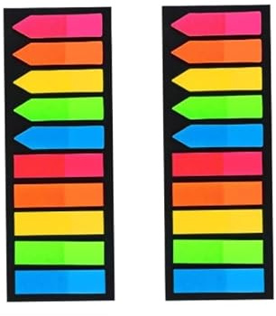 FUVBNQGT Sticky Notes Tabs, 200 Pcs Sticky Notes Flags in 2 Shapes, Mini Page Markers for Page Marking and Recording Inspiration
