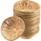 Lot de 12 paniers à pain ronds en bambou pour cuisine, table, pique-nique, camping, rangement et présentation à la maison (18 cm)