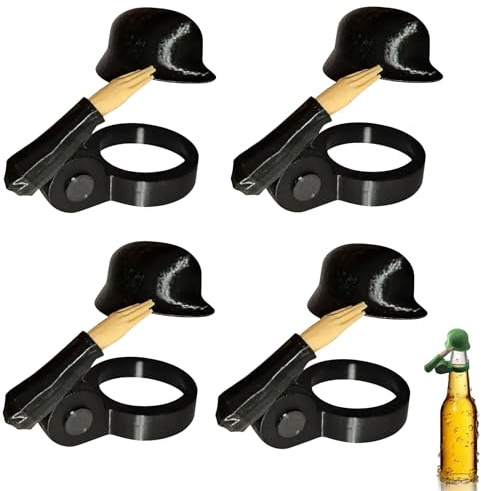Soldier Salute Bierflaschenhelm, Wiederverwendbar Bierflaschen Helm Flaschenverschluss, Staubdicht Dekorative Bierflaschenverschluss, Flaschenverschluss Bierflaschen für Handwerk, Grillparty, Bar (C)