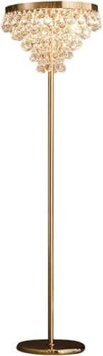 WZYYCV Lampara Pie Led Lámpara de Mancha Lámparas Altas de Cristal con lámpara de lámpara de Cristal en Forma de caída de lámpara de Polo Alto de 64.9 Pulgadas de decoración Lámpara Arqueada
