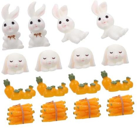 UKCOCO 2 Ensembles Décoration de Jardin Résine Figurines de Carottes pour Micro Ornements Élégants pour Décoration Intérieure Extérieure