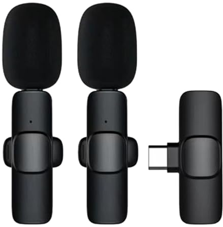 Huxibai Wireless Microphone - Portable Microphone | Wearable Anti-static Portable Voice Transmitter for Streaming Podcast Vlog Public Speaking