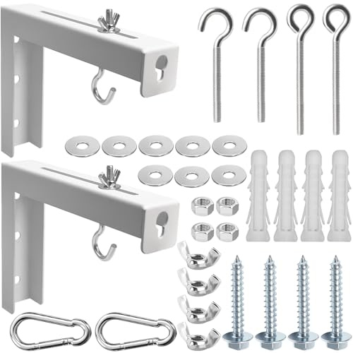 Irenwarl Support mural universel pour écran de projecteur, support mural, pinces en L pour l'écran de projection, complet avec accessoires