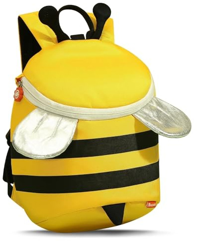 PROTAURI Sac a Dos Enfant Maternelle pour Fille Garçon 1-3 Ans, Cartable Maternelle avec Cordon De Sécurité, Imperméable et Iéger, Jaune