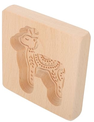 BESPORTBLE Moule à Biscuits en Bois Forme Cerf Petite Taille Relief Sculpté Fourniture de Boulangerie Créative pour Cuisson de Biscuits et Pâtisserie Artisanale