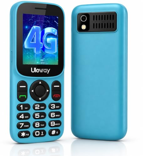Uffylle Téléphone Senior 4G Débloqué, Mini Téléphone Portable Basique Compact avec Double SIM Écran LCD 1,8,Bouton SOS, Numérotation Rapide, Volume Élevé, Telephone de Secours et d'urgence