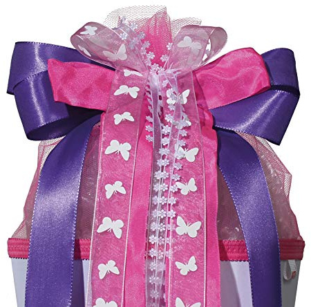 ROTH Schultütenschleife Purple Rain - fertig gebunden ca. 50 x 23 cm - Schulanfang-Schleife