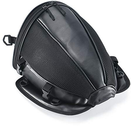 Riloer Borsa MotoPosteriore, Borsa Sella Moto, Sedile posteriore Borsa multifunzionale Borsa impermeabile Borsa del casco Accessori per moto, Nero