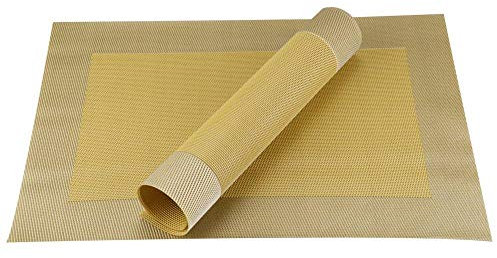 Manteles individuales para mesa de comedor Conjunto de 4 CLORURO DE POLIVINILO Placemats lavables for mesa de mesa MAT MATETEMAT Set en Accesorios de cocina Copa de vino Coaster Decoración de Mesa