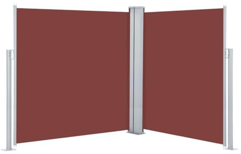 vidaXL Seitenmarkise Ausziehbar Sonnenschutz Sichtschutz Windschutz Seitenwandmarkise Seitenrollo Markise Balkon Garten Terrasse Braun 140x600cm