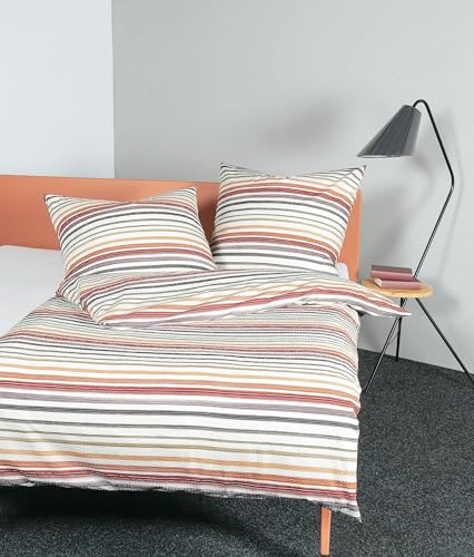Traumschloss Bettwäsche »Seersucker« Streifen, bunt, 135x200 & 80x80, 100% Baumwolle, Krepp-Struktur, perfekt für den Sommer
