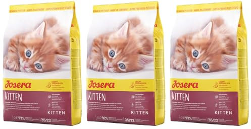 Josera Minette Kitten (3 x 2 kg) | Katzenfutter für eine optimale Entwicklung | Super Premium Trockenfutter für wachsende Katzen | 3er Pack