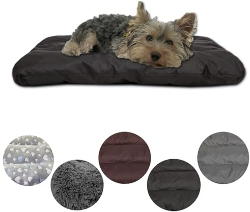 Leanbe Hundebett Hundekissen Hundematratze Ruheplatz Hunde Matratze (Schwarz Oxford, S:60x50x6cm)