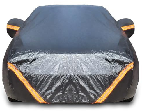Autoabdeckung für Volkswagen Derby Corrado Santana (1981-) | Auto Abdeckplane wetterfeste waschbare Abdeckung Aufbewahrungstasche Vollgarage Autoplane Passend für PKW Limousine (Color : Black, Size