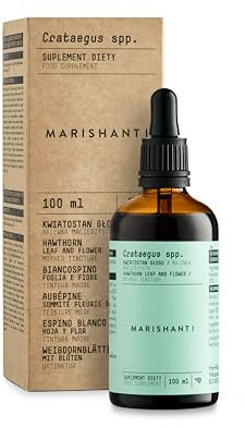 Espino Blanco (Crataegus spp.) Tintura madre sin alcohol - extracto líquido - gotas - 100ml - Complemento alimenticio - Marishanti - 100% Natural y Vegano