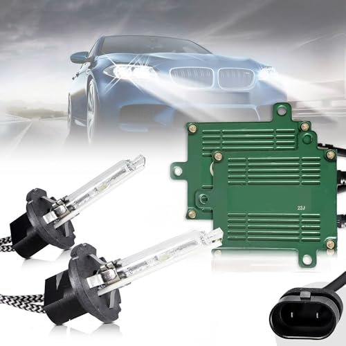 D2H Xenon Bulbs Kit with Ballast, fit for VLAND headlamps, Headlight Bulbs Replacement for Low Beam, Replacement for D2R D2S D4S, 12V 6000K White, 2pcs/SET (55W w/decorder)