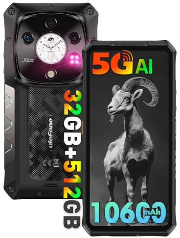 Ulefone Armor 28 Pro AI Rugged Smartphone 5G 32GB+512GB, Dimensity 7300 6.67” AMOLED+1.04” Sub-Screen 50MP Triple Camera+64MP Night Vision 10600mAh 120W Dual SIM IP68 Waterproof Gaming Phone WIFI 6E