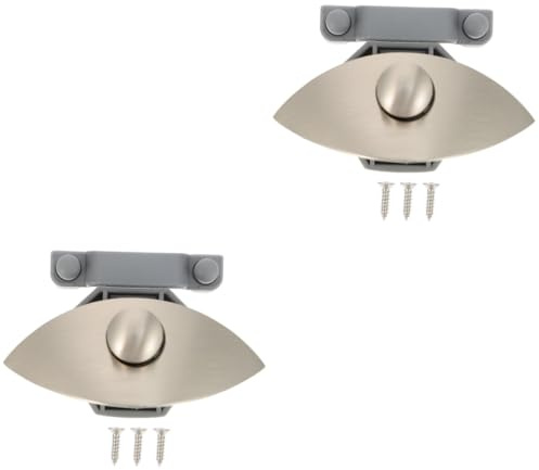 DOITOOL 2 Sätze Knopf Wandschrank Schloss Schubladenschrank Wohnwagen Schlüsselloses Schloss Karawanen-riegelschloss Rv Push-lock Wohnwagen Push-lock Rv Druckriegel Silver Zinklegierung