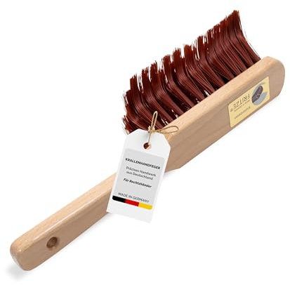 Fritze® Krallenhandfeger für Rechtshänder – Handfeger aus Holz mit abgewinkelten Borsten – gründlich auf Teppichen & Rauen Flächen – Haus & Garten – Made in Germany