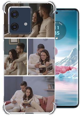 Funda personalizada compatible con Moto Edge 40 Neo 5G, funda ultrafina de TPU transparente con protección de cámara y pantalla, resistente a los arañazos, antihuellas, listo para regalo o logotipo