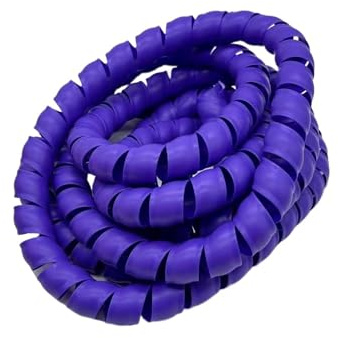 Styire 2 Meter 8 mm bis 16 mm Kabelschlauch Flammhemmende Spirale Umhüllung Rohr Wasserschläuche Schutzrohr Schutzhülle(Purple,ID 12mm)