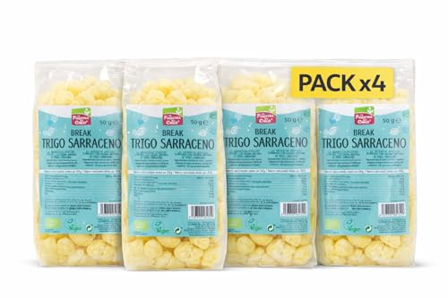 Pack 4x Break de Trigo Sarraceno Bio La Finestra Sul Cielo 50 g | 4 Bolsas de 50 g (Total 200 g) | Snack Ecológico Crujiente | Ideal para Picar