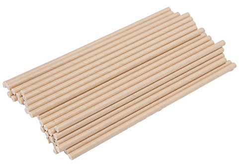 Hidyliu 50 St Engångsstrån Av Papper Miljövänliga och Säkra Dricksredskap för Fester och Evenemang, Virgin Wood Massa Material, 7,87 in Long
